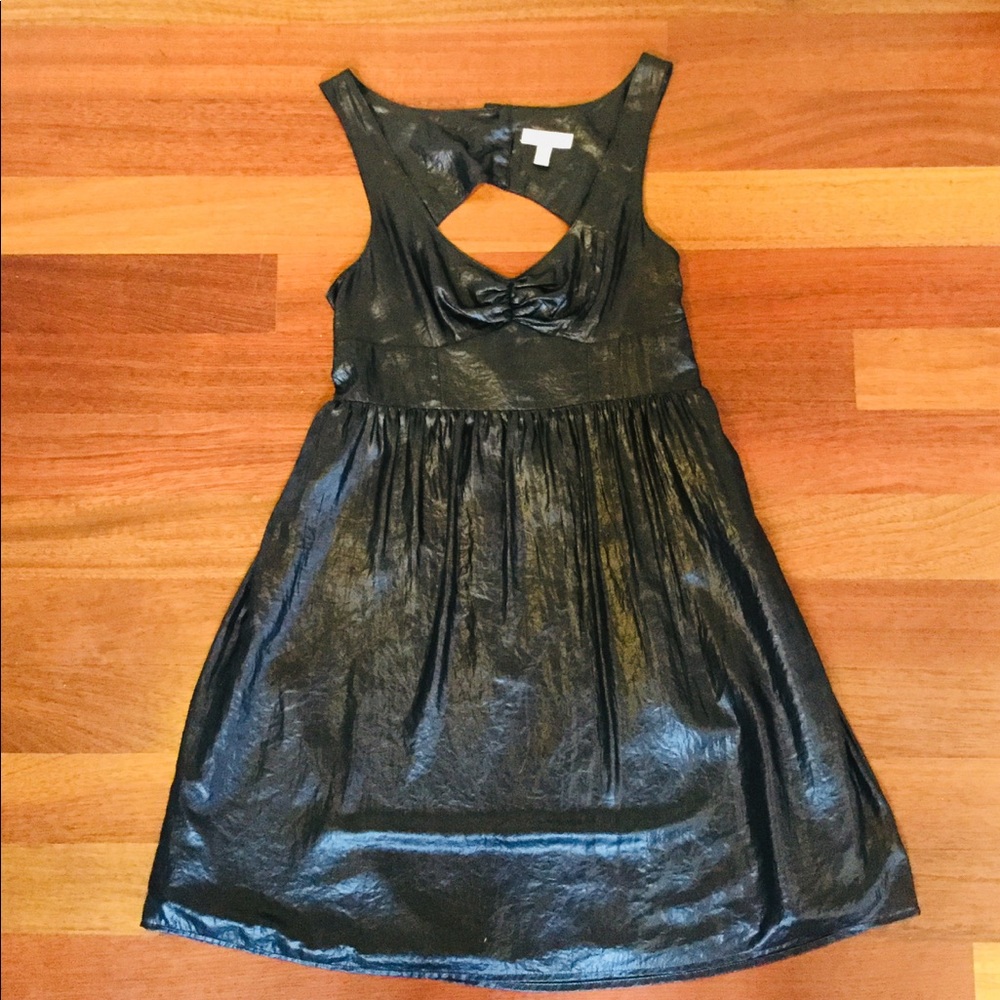 Silence and Noise Dark Green/Black Dress